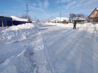 В Нагайбакском районе боролись со снежной стихией 
