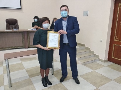 Вручено Благодарственное письмо губернатора