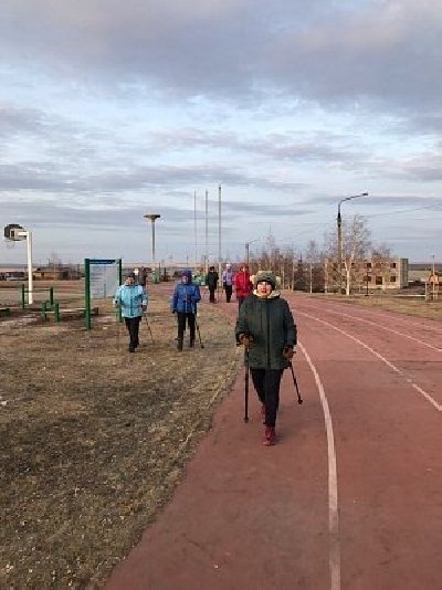 Активисты скандинавской ходьбы из Нагайбакского района к труду и обороне готовы!