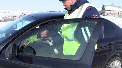 Нагайбакские полицейские подарили дамам весеннее настроение