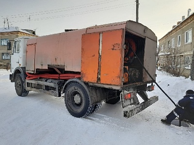 Прочистили канализационную систему