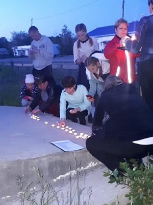 К акции "Свеча памяти" присоединились жители Нагайбакского поселения
