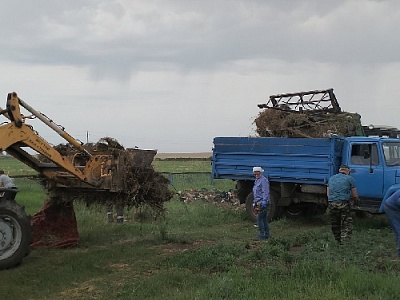 Убрались на погосте