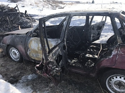 Житель Нагайбакского района сгорел в собственной машине