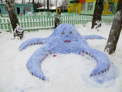 В Гумбейском - конкурс снежных фигур