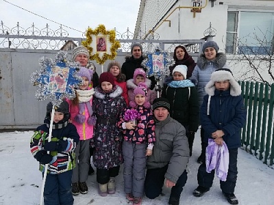 Поздравили односельчан с Рождеством
