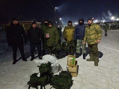 Снова доставили посылки нашим бойцам