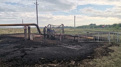 Повреждённый молнией газопровод в Нагайбакском районе восстановлен