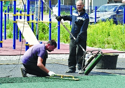 Стадион в Остроленке: работы продолжаются