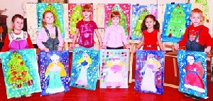 Дети рисовали ёлку и Новый год