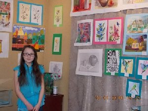 В Нагайбакском районе персональная выставка юной художницы