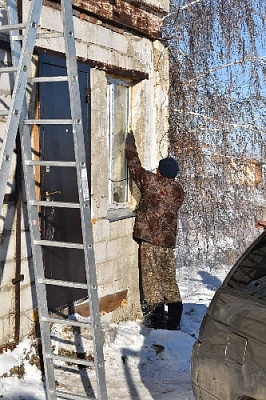Идёт ремонт пожарной части в Балканах