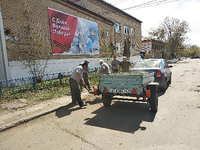 В Нагайбакском районе  - генеральная уборка перед праздником 