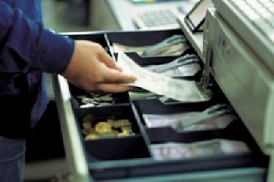 Просто брал деньги из кассы