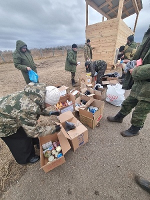 Передали посылки мобилизованным бойцам Нагайбакского района