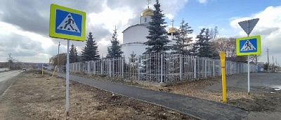 Капитальный ремонт тротуаров в селе Фершампенуаз