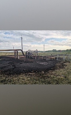 В Нагайбакском районе молния ударила в газопровод 