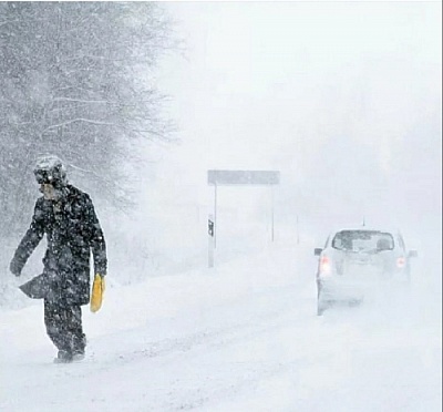 В Нагайбакском районе сильный буран 