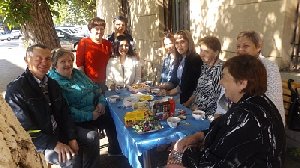 Чайная церемония состоялась у Нагайбакской районной библиотеки